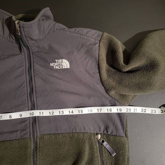 The North Face Denali PolarTec Boys Size Large Jacket Blue Green Zip Front - Picture 7 of 8